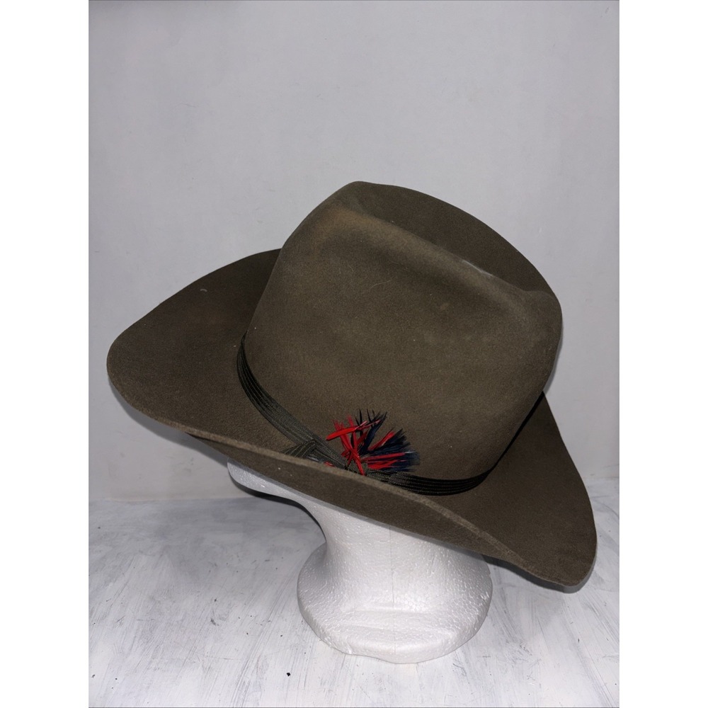 Deluxe Western Cowboy Hat Brown Fur Felt 6 7/8 Water Repellent TFROPR-3626